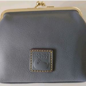 Dooney and Bourke Kiss Lock Wallet in Slate Blue